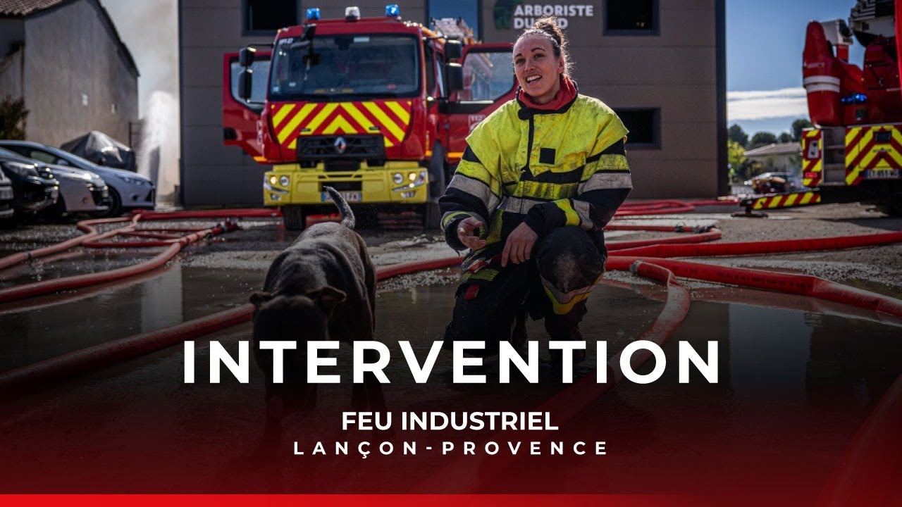 Intervention : 50 Pompiers13 mobilisés pour un feu d’entrepôt à Lançon-Provence