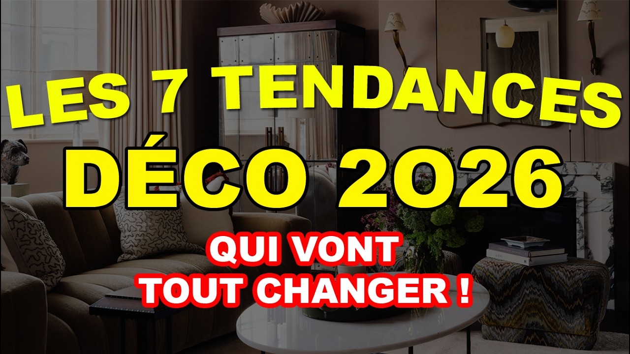 7 TENDANCES DÉCO 2026 (qui vont TOUT CHANGER !)