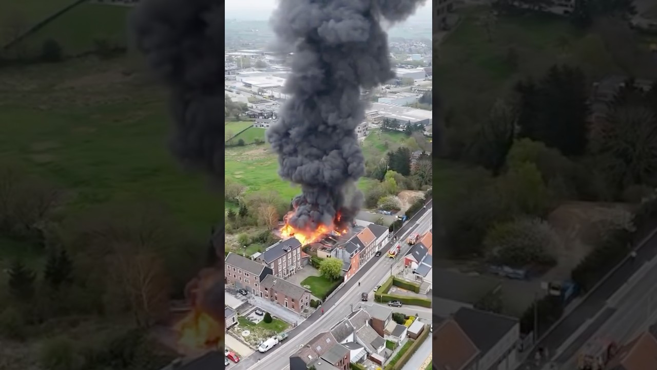 Gros INCENDIE en Belgique - les pompiers en action 🇧🇪🔥💪