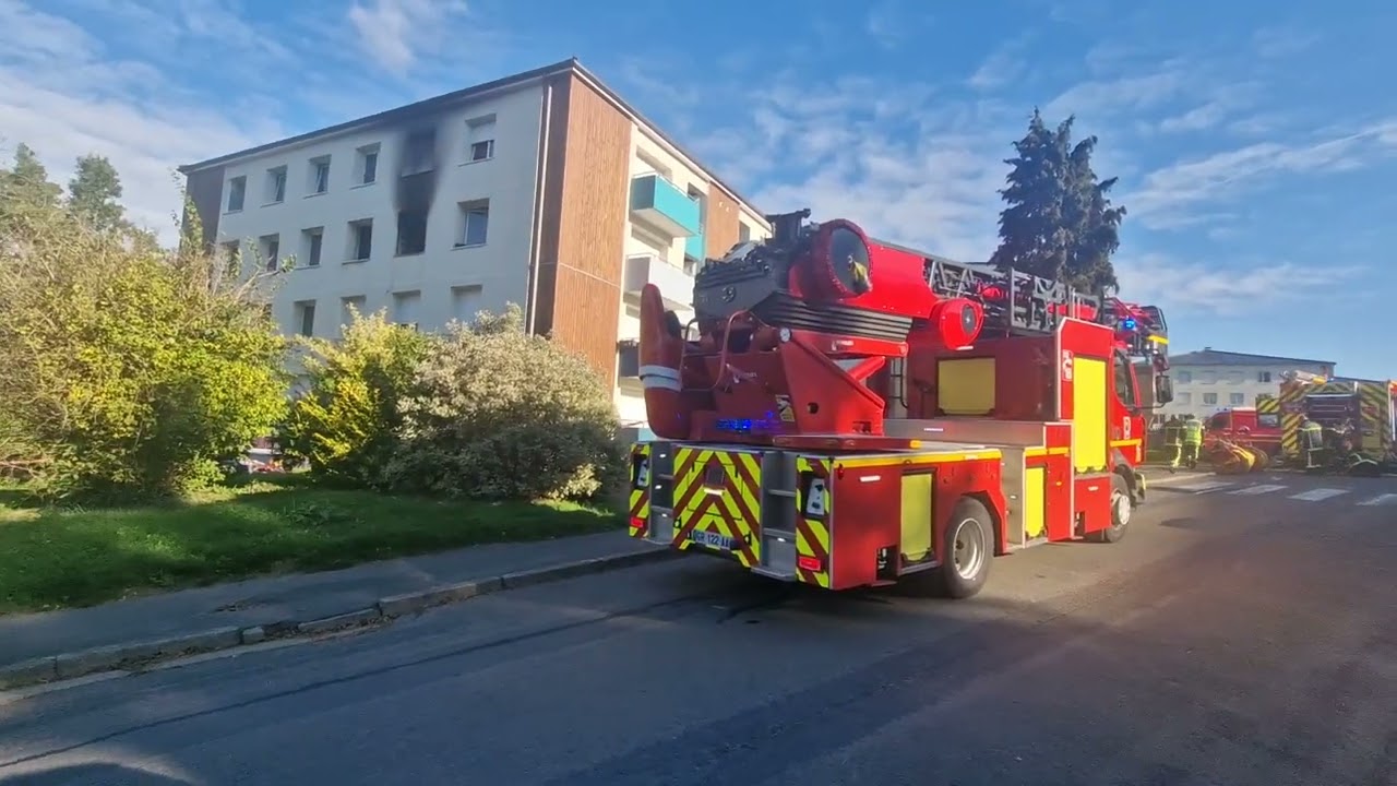 Feu d'appartement dans un immeuble à Coutances