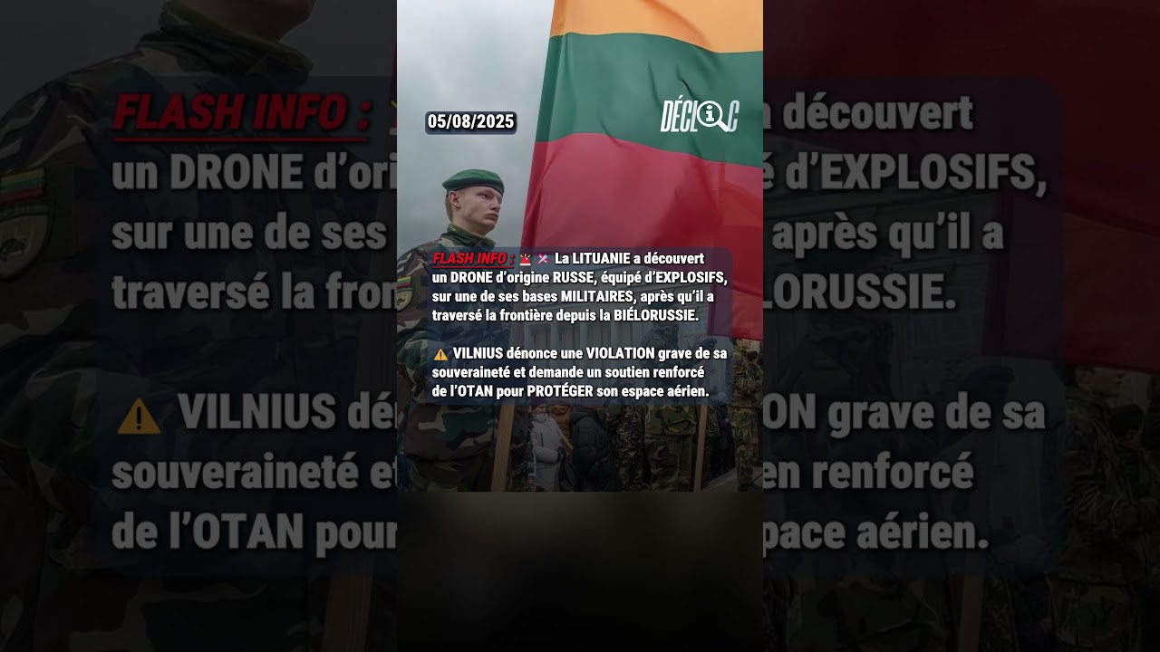 🇱🇹🇷🇺 Un drone russe intercepté en Lituanie !