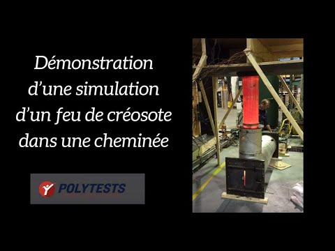 Démonstration d'une simulation d'un feu de créosote dans une cheminée