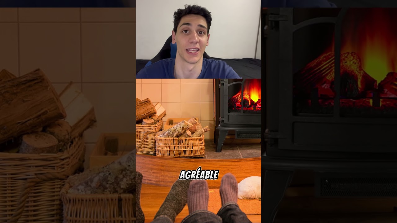 Sans fumée, sans entretien, sans une longue installation ✅ #cheminéeélectrique