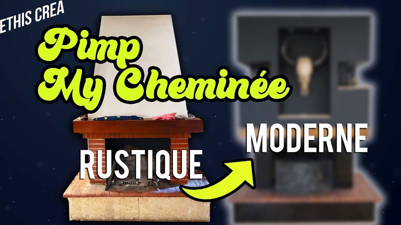 Relooking extrême cheminée rustique à moderne!