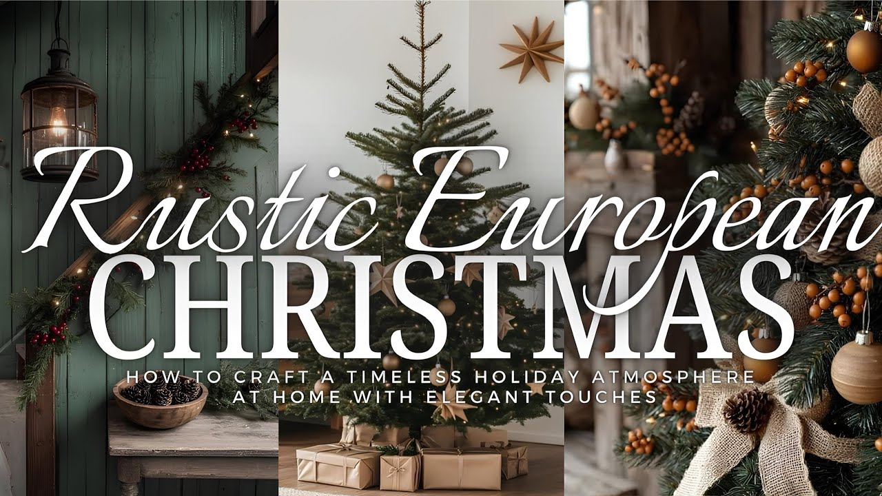 Rustic European Christmas: How to Craft a Timeless Holiday Atmosphere at Home with Elegant Touches🌲🪵