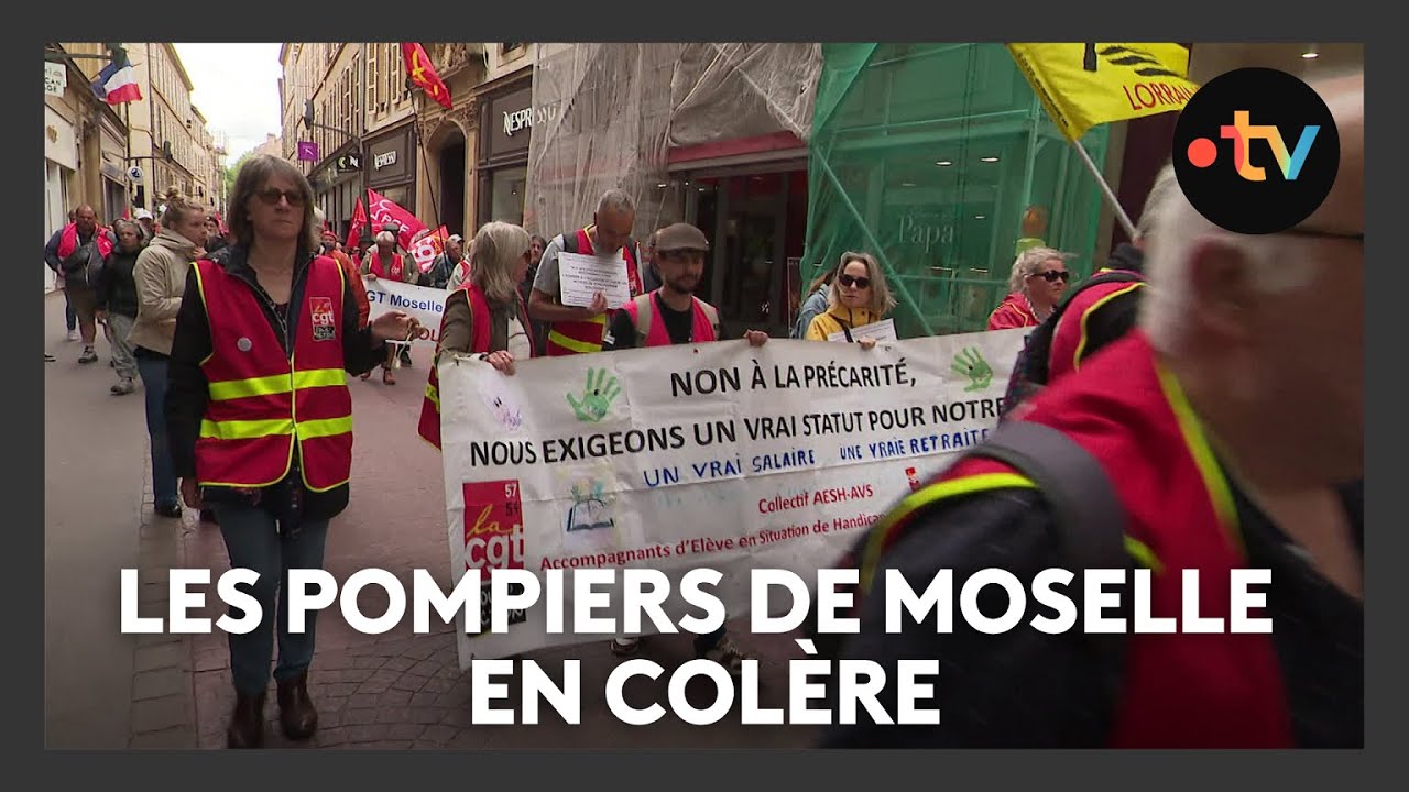 Les pompiers de Moselle en colère