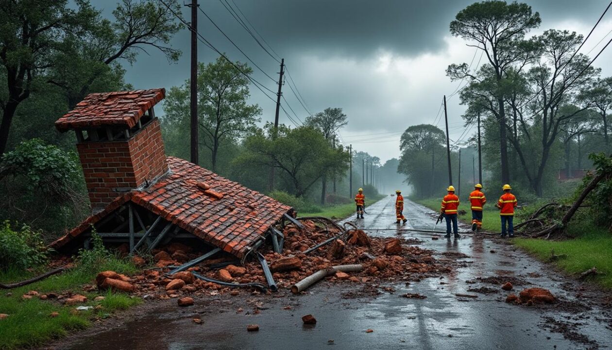 la tempête nils frappe le tarn avec des rafales atteignant 129 km/h, provoquant l'effondrement d'une cheminée, des routes bloquées et une mobilisation urgente des pompiers.