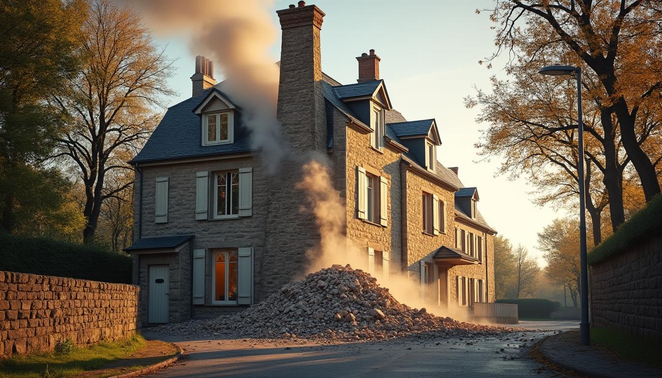 à badonviller, une cheminée s'est effondrée de manière spectaculaire dans un immeuble situé rue gambetta, provoquant inquiétude et perturbations. découvrez les détails de cet incident impressionnant.